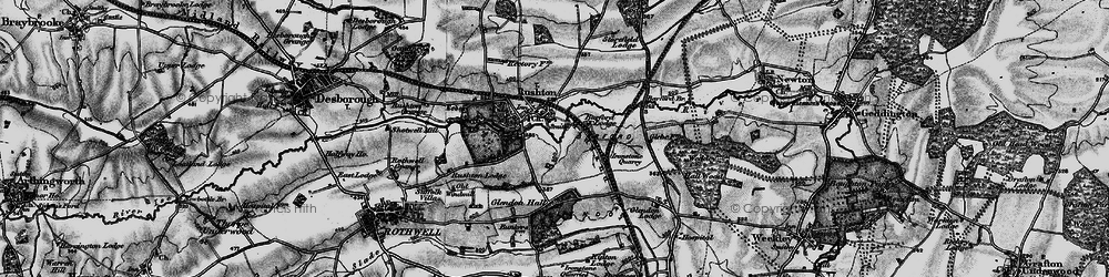 Old map of Rushton in 1898