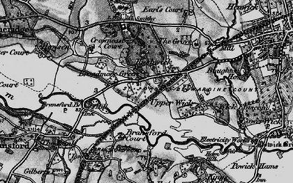 Old map of Rushwick in 1898