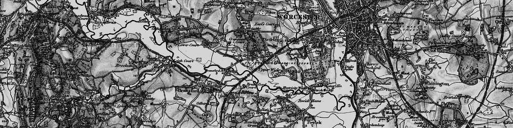 Old map of Rushwick in 1898