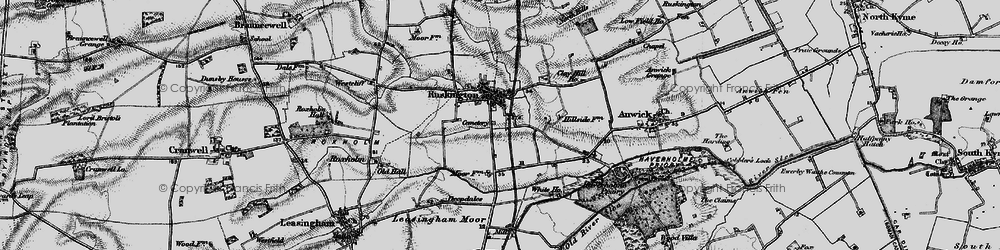 Old map of Ruskington in 1895
