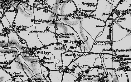 Old map of Russel's Green in 1898