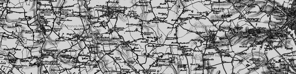 Old map of Russel's Green in 1898