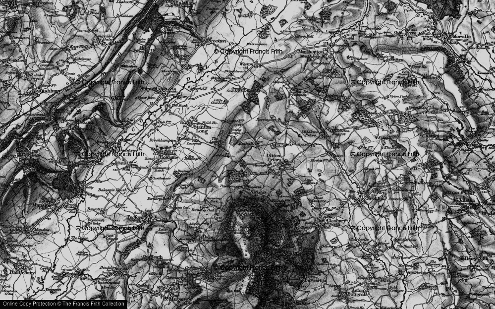 Old Map of Ruthall, 1899 in 1899