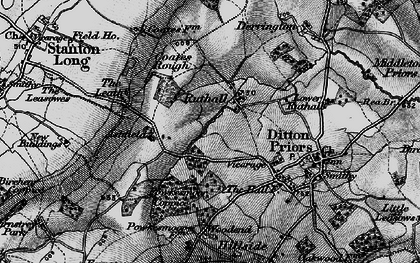 Old map of Ruthall in 1899