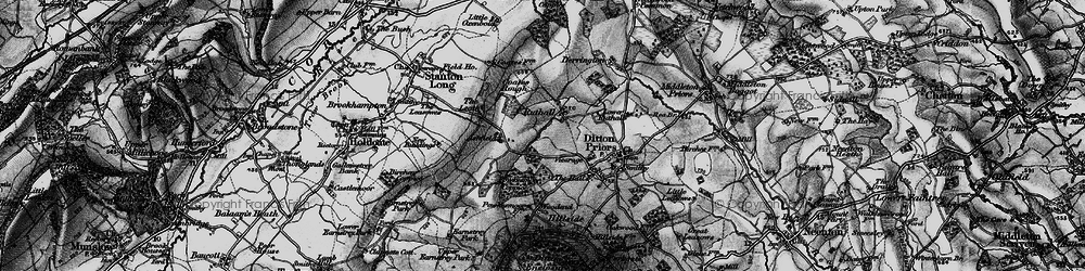 Old map of Ruthall in 1899