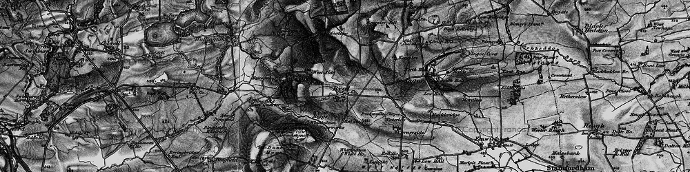 Old map of Whittington White Ho in 1897