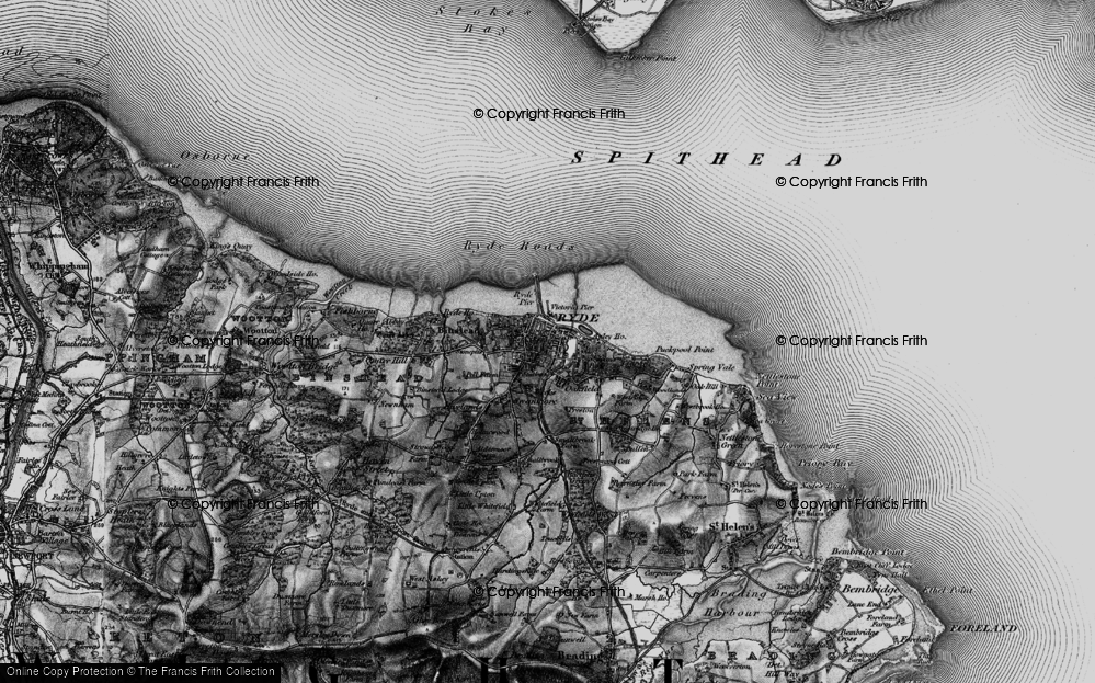Old Map of Ryde, 1895 in 1895