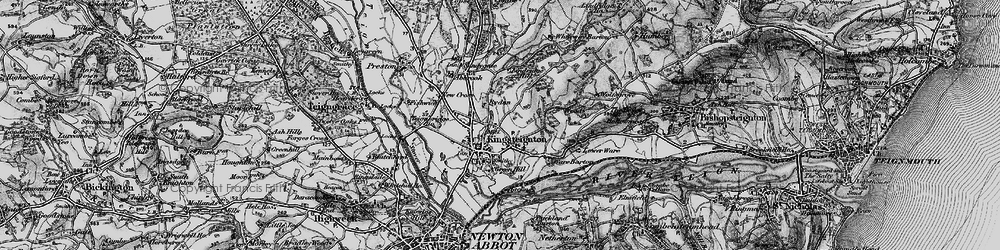 Old map of Rydon in 1898