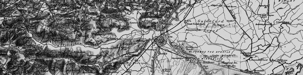 Old map of Rye in 1895