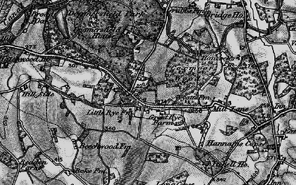 Old map of Rye Common in 1895