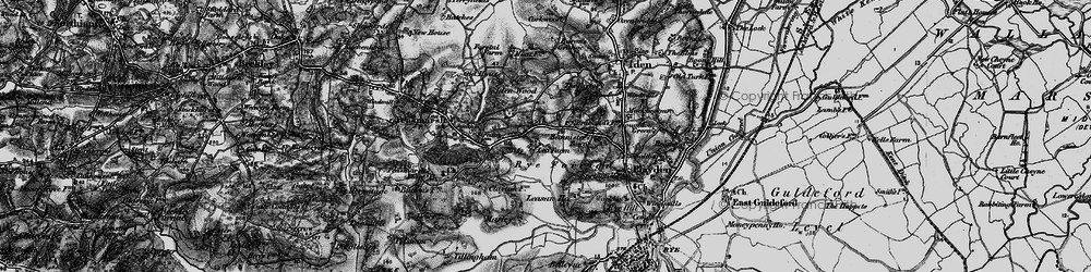 Old map of Brabands in 1895