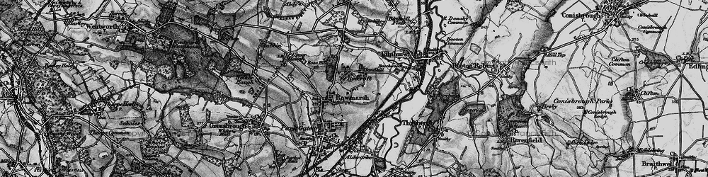 Old map of Ryecroft in 1896
