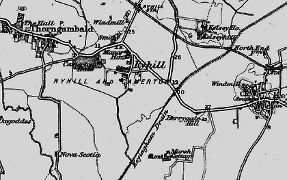 Old map of Ryehill in 1895