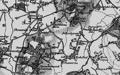 Old map of Ryeish Green in 1895