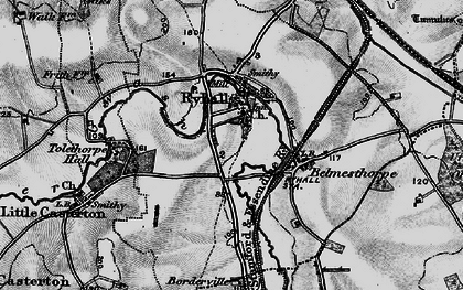 Old map of Tolethorpe Hall in 1895