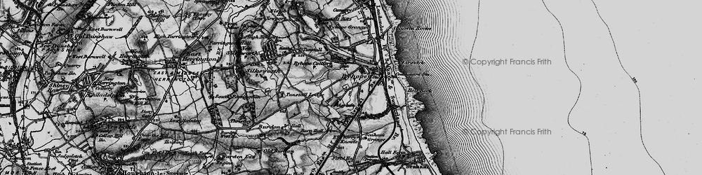 Old map of Ryhope in 1898