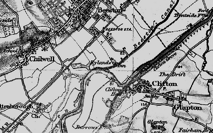 Old map of Rylands in 1899