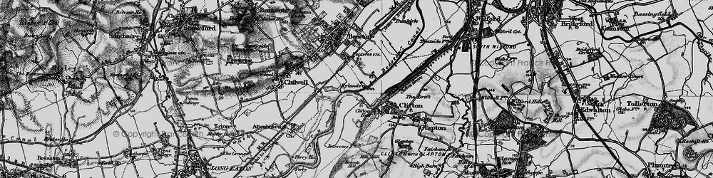 Old map of Rylands in 1899