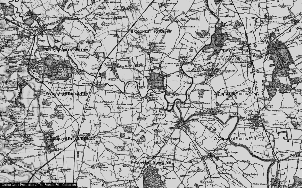 Old Map of Historic Map covering Woodbine Grange in 1898