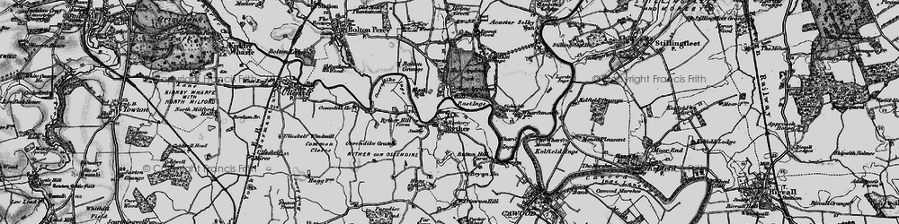 Old map of Ryther in 1898