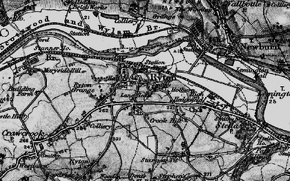 Old map of Ryton in 1898