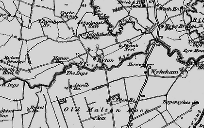 Old map of Acomb Ho in 1898