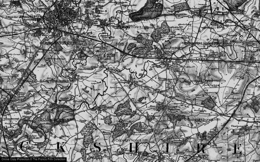 Old Map of Ryton-on-Dunsmore, 1899 in 1899