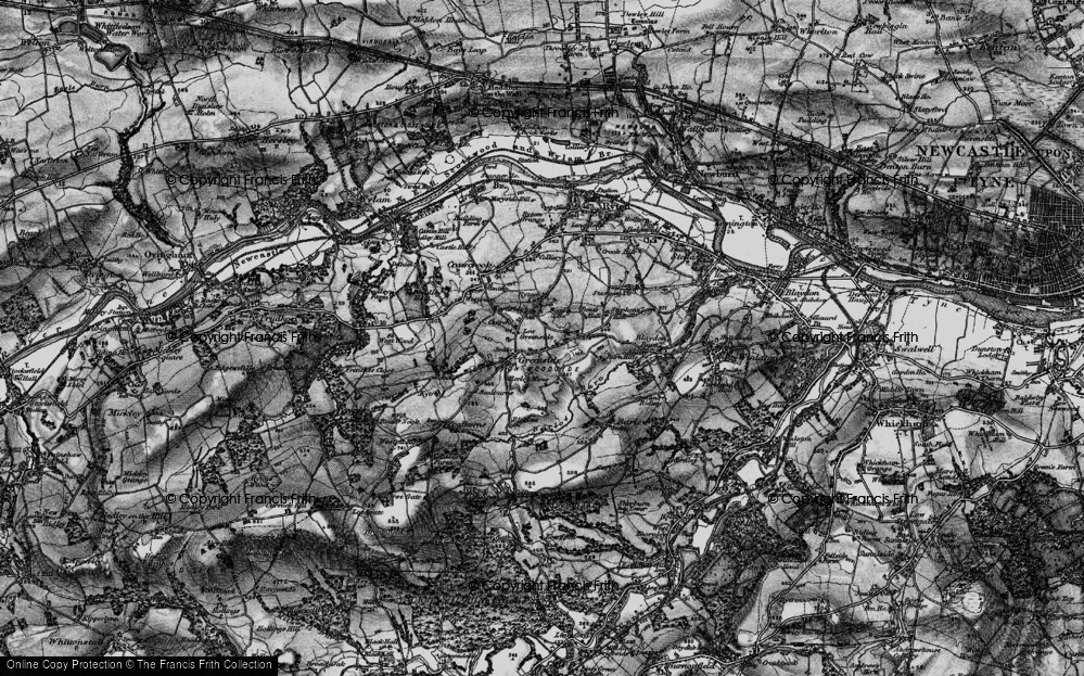 Old Map of Ryton Woodside, 1898 in 1898