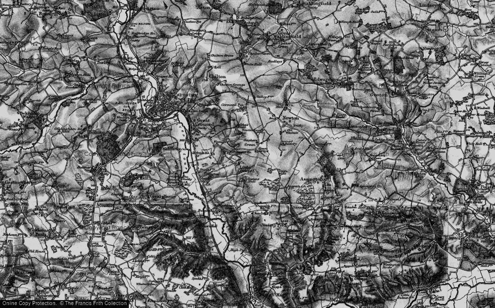 Old Map of Sackers Green, 1895 in 1895