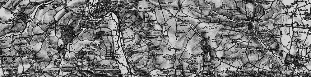 Old map of Sackers Green in 1895