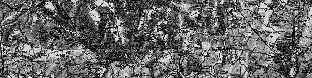 Old map of Sacombe Green in 1896