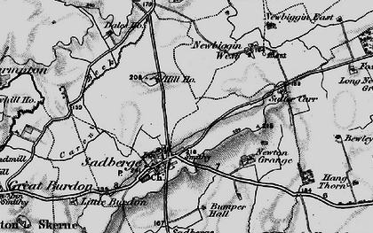 Old map of Bewley Hill in 1898