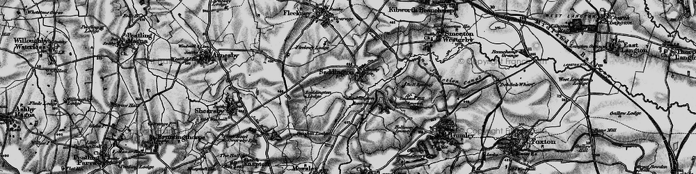 Old map of Saddington in 1898