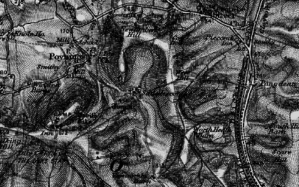 Old map of Saddlescombe in 1895