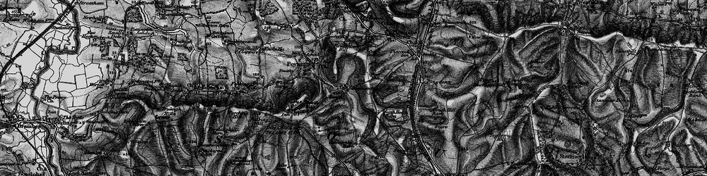 Old map of Saddlescombe in 1895