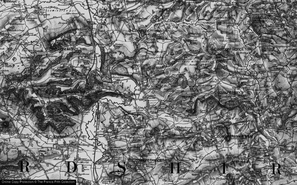 Old Map of Saffron's Cross, 1898 in 1898