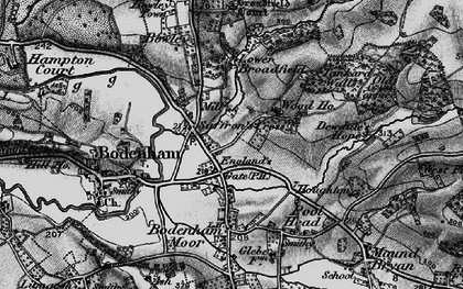 Old map of Saffron's Cross in 1898