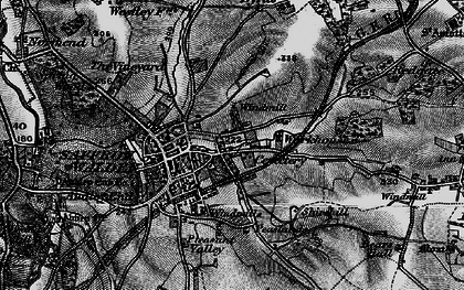 Old map of Saffron Walden in 1895
