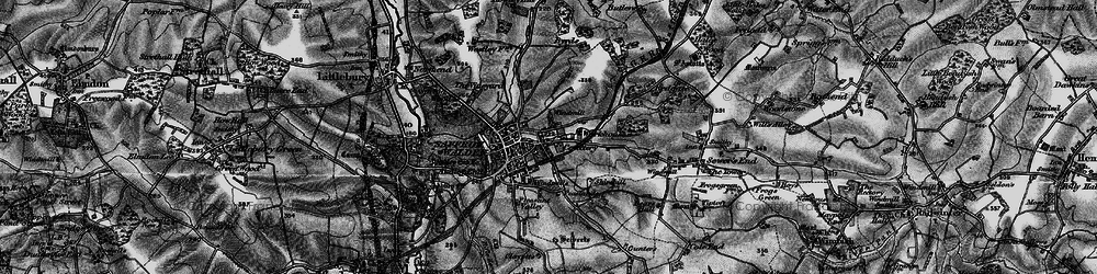 Old map of Saffron Walden in 1895
