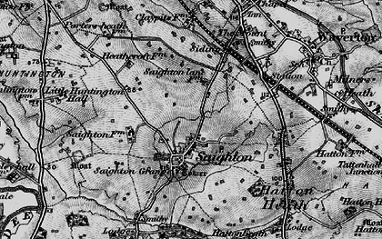 Old map of Saighton in 1897