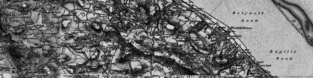 Old map of Saith ffynnon in 1896