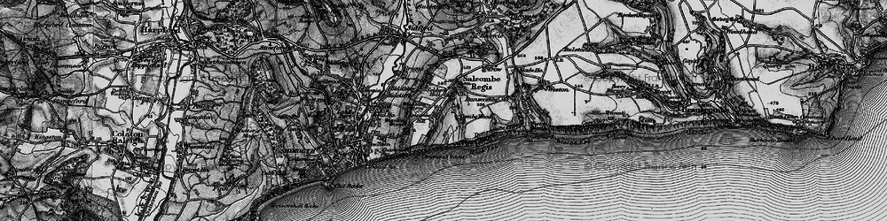 Old map of Salcombe Regis in 1897