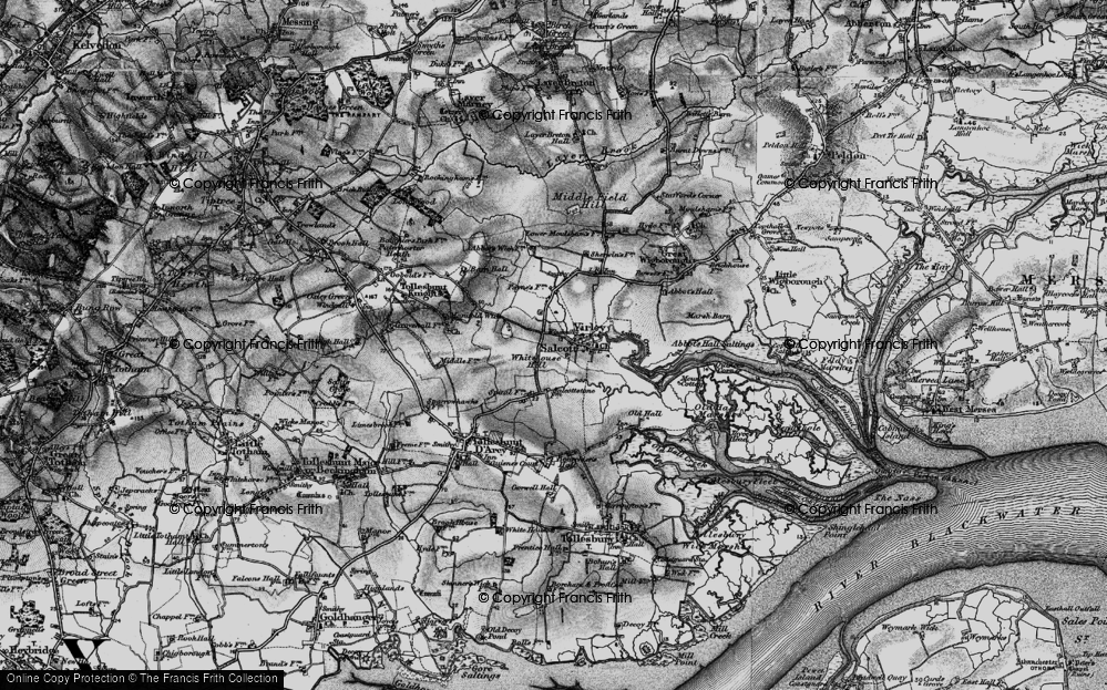 Old Map of Salcott-cum-Virley, 1895 in 1895