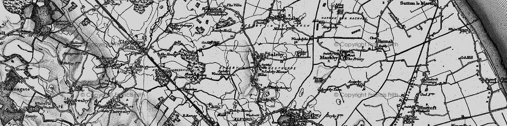 Old map of Saleby in 1899
