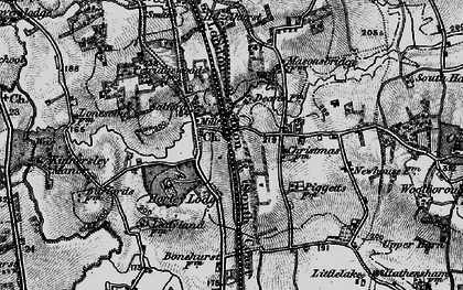 Old map of Salfords in 1896