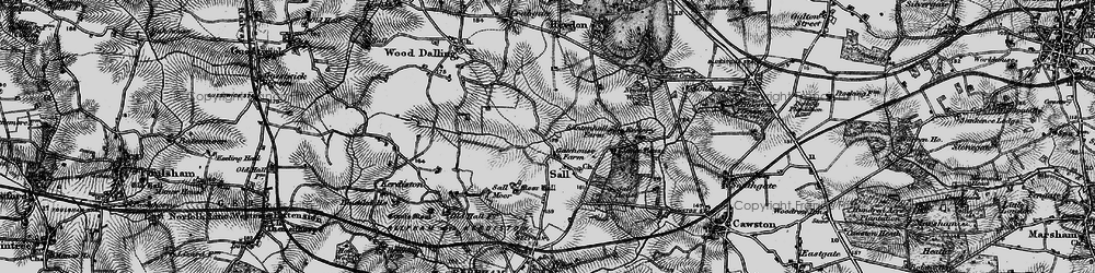 Old map of Salle in 1898