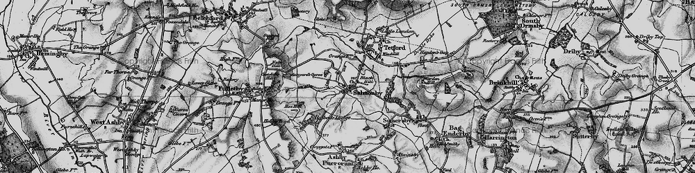 Old map of Salmonby in 1899