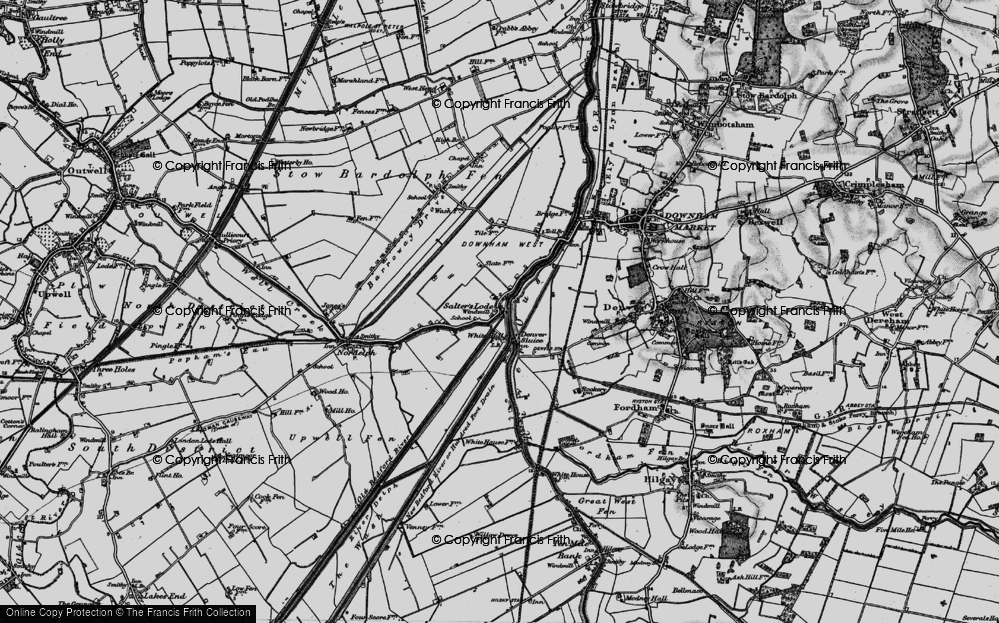 Old Map of Salters Lode, 1898 in 1898