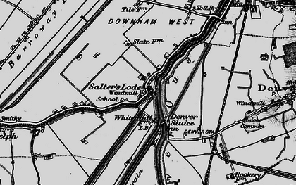 Old map of Salters Lode in 1898