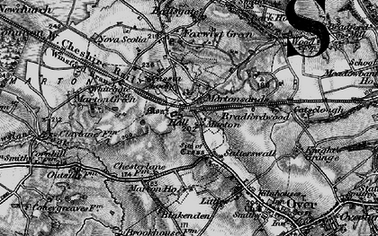 Old map of Bradford Wood Ho in 1896